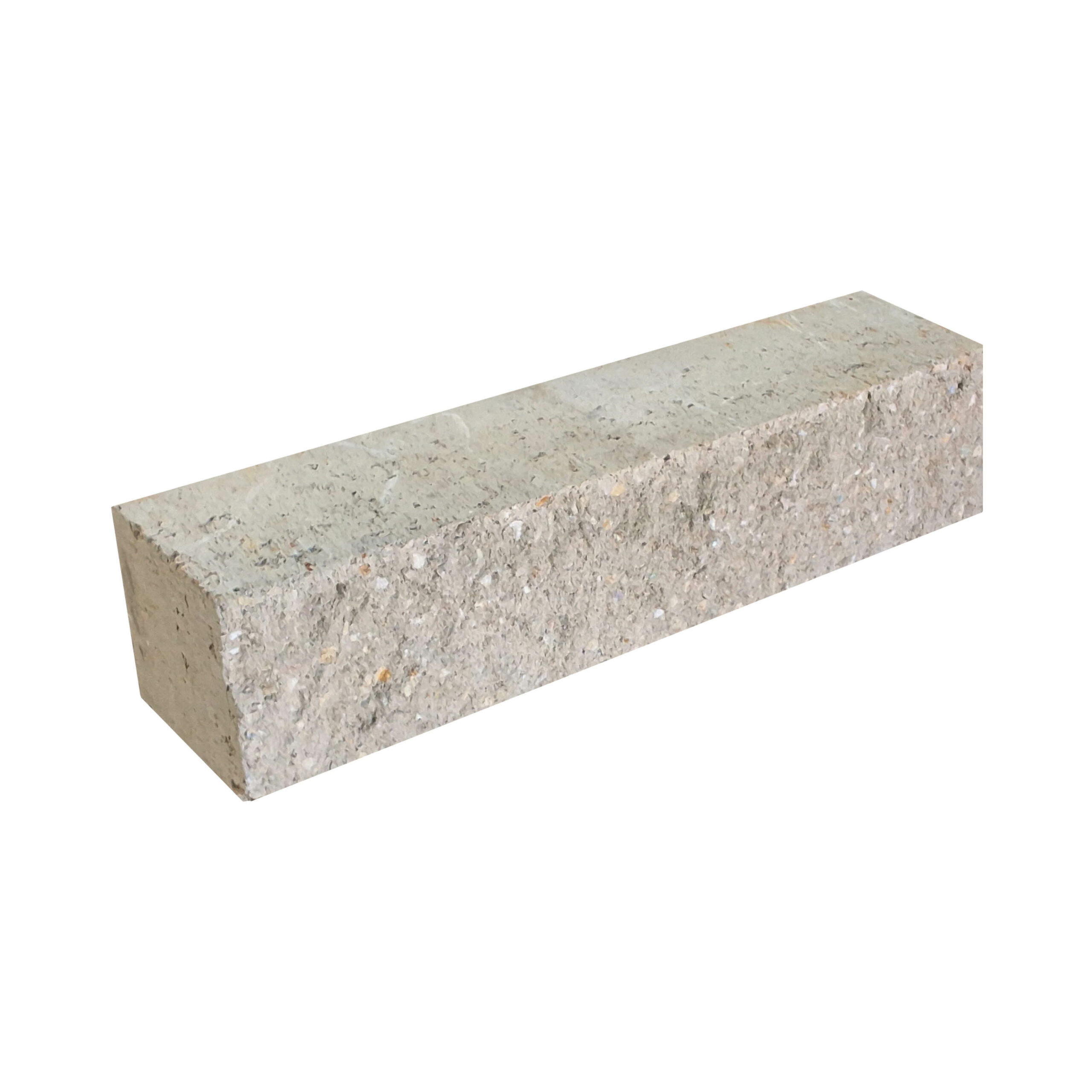Small Splitface Garden Edge Block - Pearl Grey