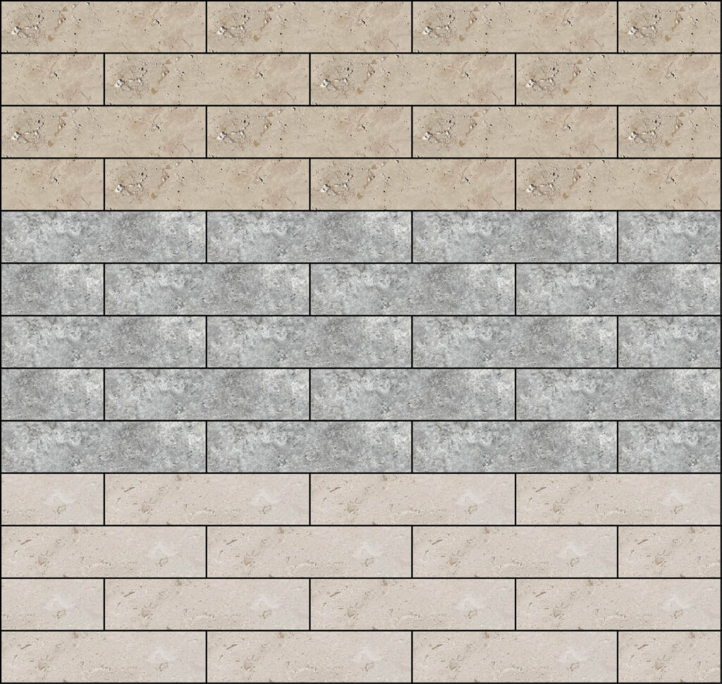 Herringbone Tiling pattern Horizontal Offset Stack Bond Stretcher Bond