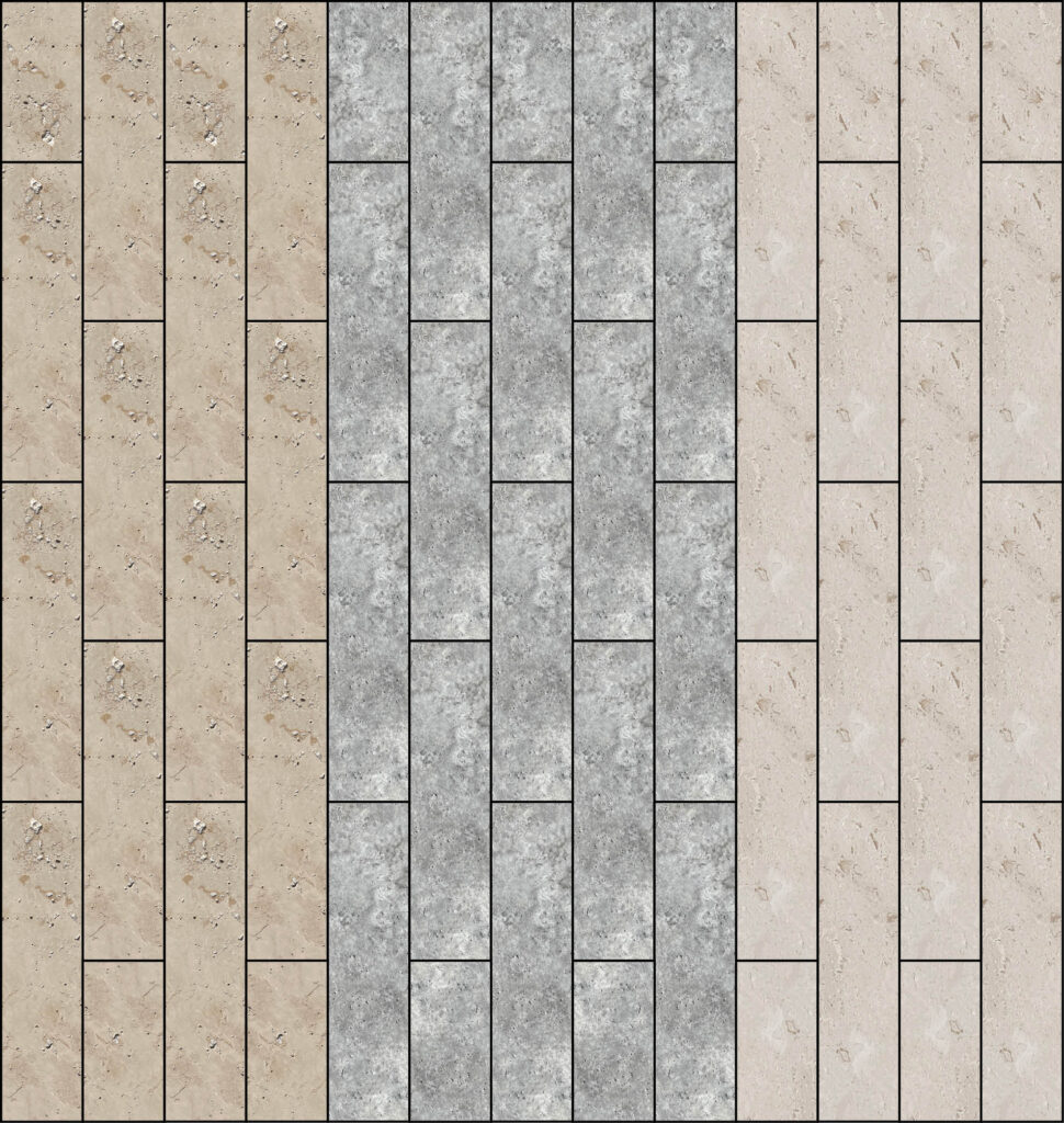 Herringbone Tiling pattern Horrizontal Offset Stretcher Bond